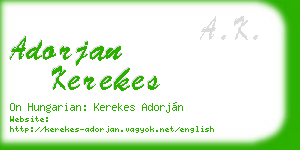adorjan kerekes business card